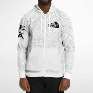 THE SOUTH PACIFIC ALL-OVER PRINT ZIP-UP Hoodie-white