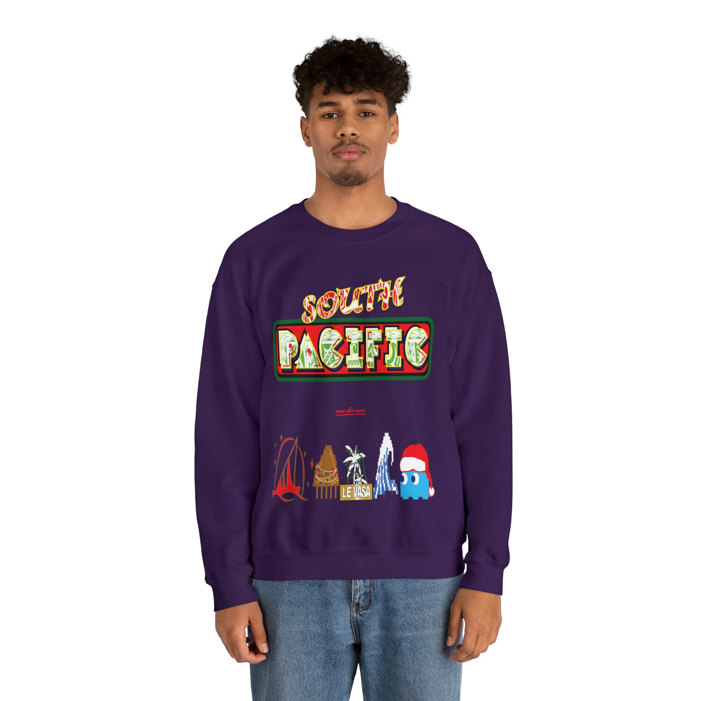 8 Bit South Pacific Holiday Vibes Crewneck