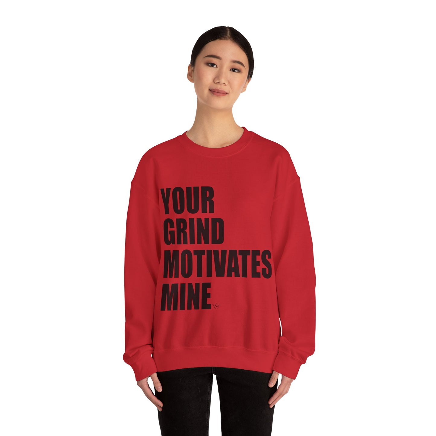 Your Grind Motivates Mine (Black) Crewneck Sweater