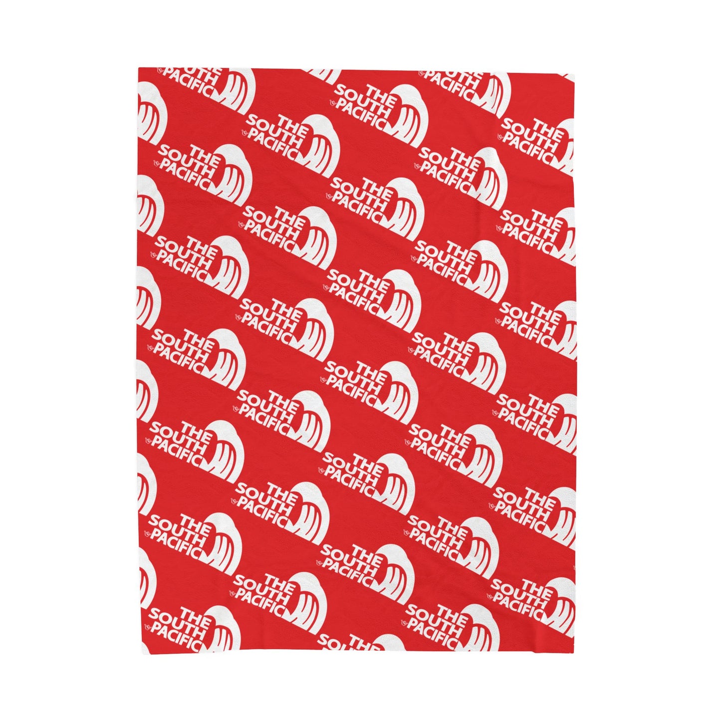SP WAVE XMAS RED & White Plush Blanket