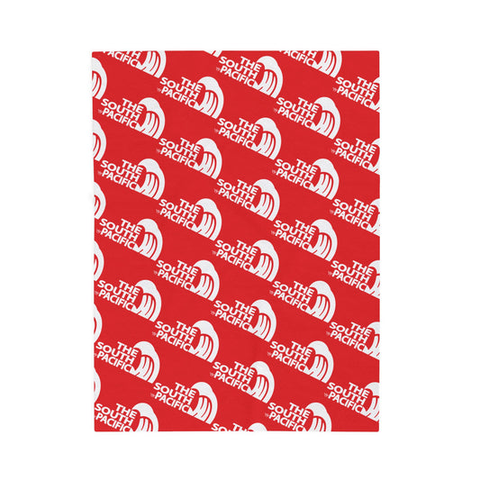 SP WAVE XMAS RED & White Plush Blanket
