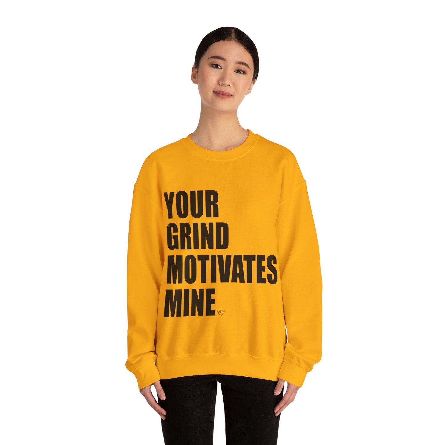 Your Grind Motivates Mine (Black) Crewneck Sweater