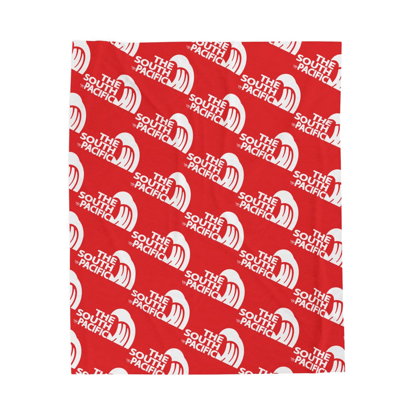 SP WAVE XMAS RED & White Plush Blanket