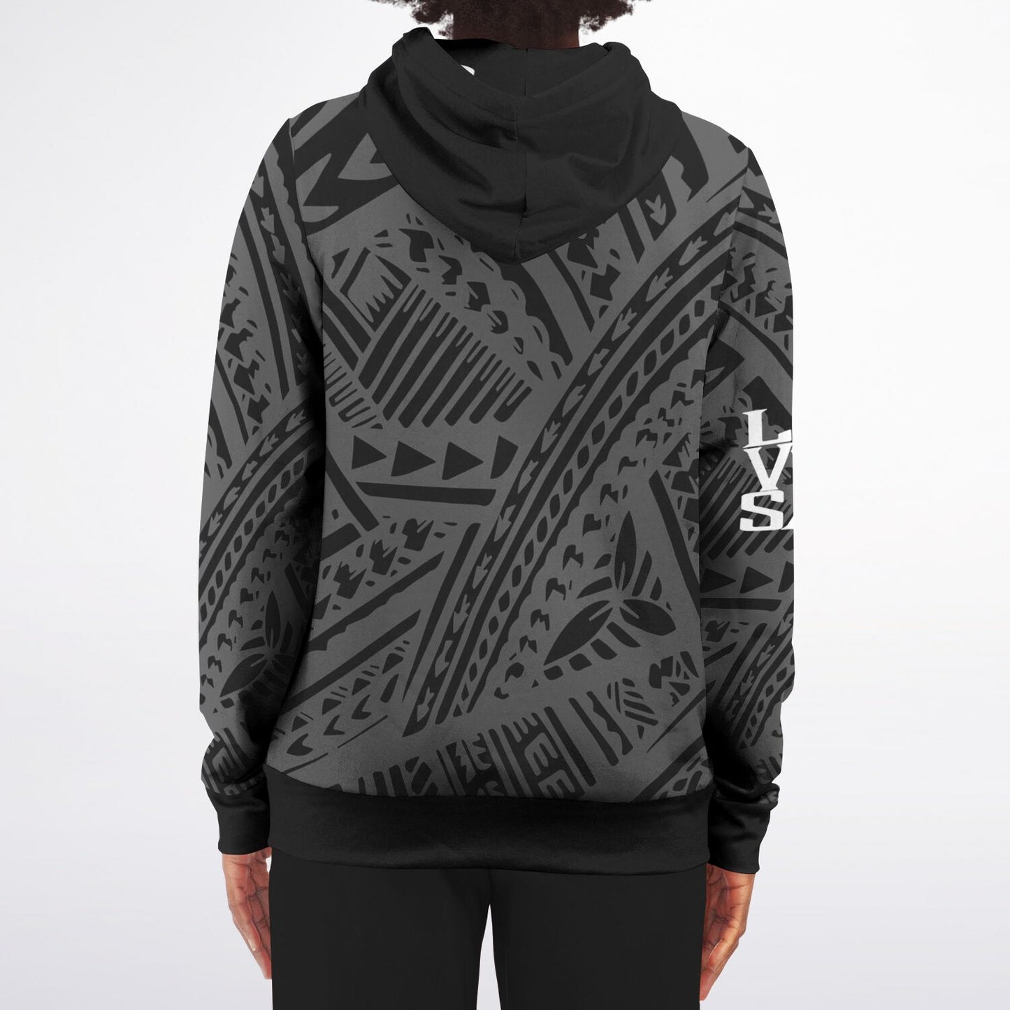 SP WAVE ALL-OVER PRINT ZIP-UP Hoodie-black