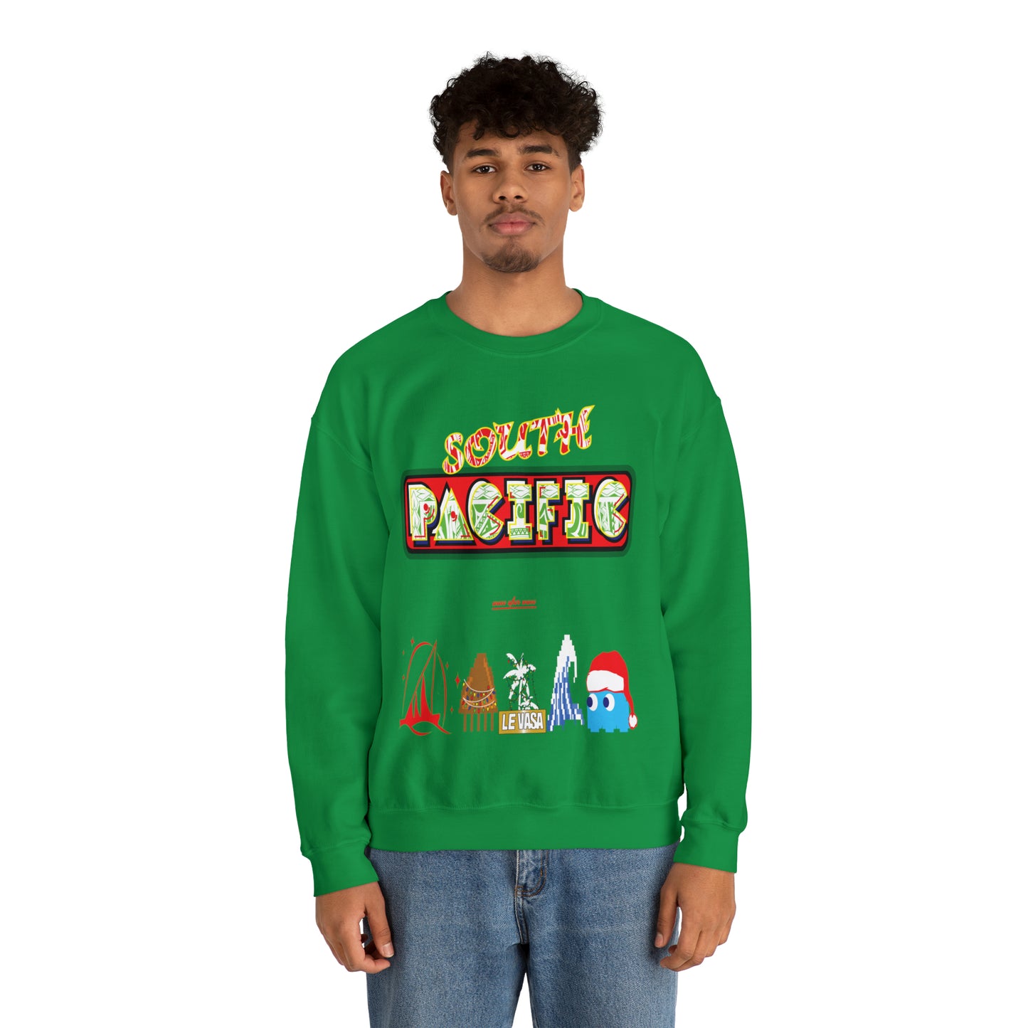 8 Bit South Pacific Holiday Vibes Crewneck