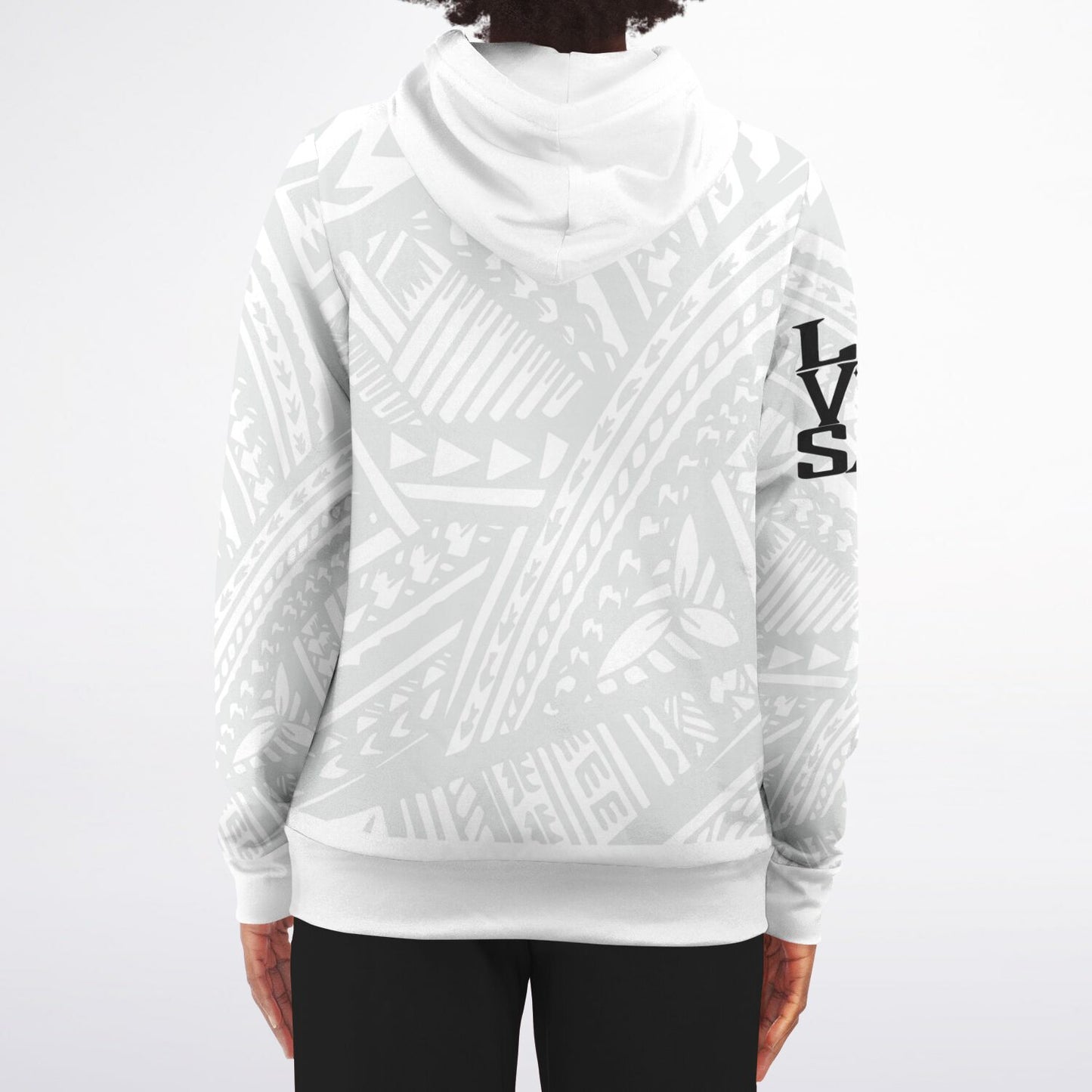 THE SOUTH PACIFIC ALL-OVER PRINT ZIP-UP Hoodie-white