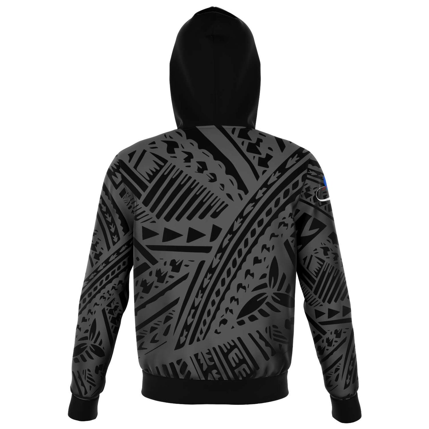 SASA (It's A SLAP!!!) All-Over Print Zip-Up Hoodie-black