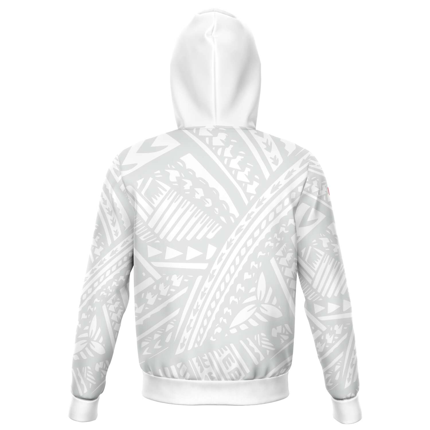 LE VASA RED BRICK All-Over Print Zip-Up Hoodie-white