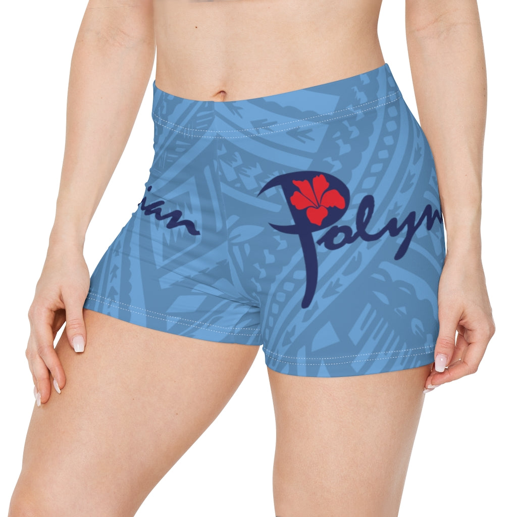 All-Over Print Womens Shorts (Proud Polynesian) Side Prints