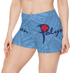 All-Over Print Womens Shorts (Proud Polynesian) Side Prints